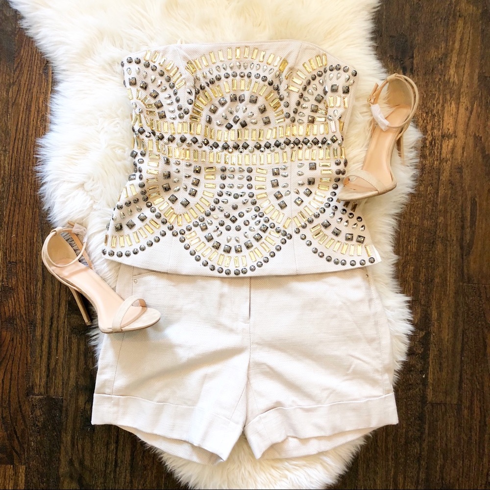 White House Black Market Short, Cream